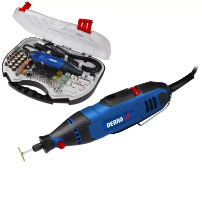 DEDRA DED7944Z2 Miniszlifierka 135W, szlifierka prosta, multitool, 215 szt. walizka
