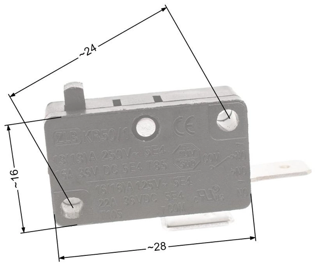 Microswitch 3-contact market electric saws NZ574