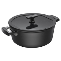 Garnek Fiskars Hard Face 5 l z nieprzywierającą powłoką i szklaną pokrywką