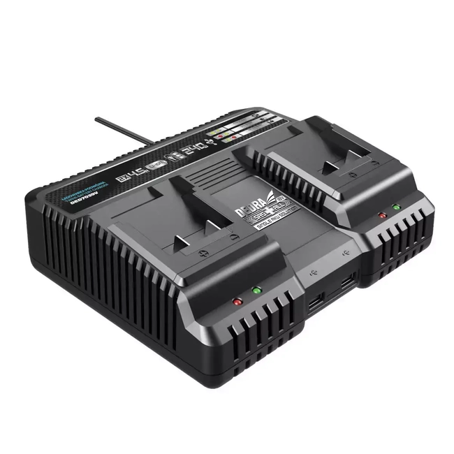 DOUBLE FAST CHARGER, POWER SUPPLY FOR TWO DEDRA SAS+ALL DED7039V 2X4.5A BATTERIES