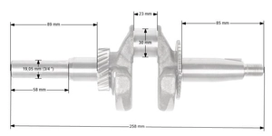 Loncin LC170FDS crankshaft ORIGINAL PART 130290178-0001